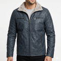 Vest en Cuir Synthétique Doublé Fourrure