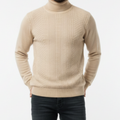 Roll-Neck Cable-Knit Jumper – Classic Elegance